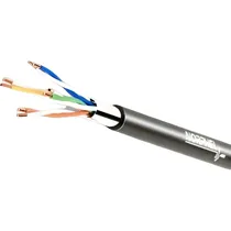 Cabo de Rede Utp Norphel CAT5E 100% Cobre Blindado Exterior NP-5BLAZB500 - Preto 500 Metros