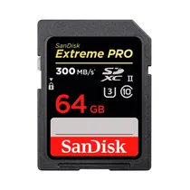 Memória SD Sandisk Extreme Pro 64GB 300MBS