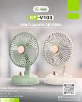 Ecopower Ventilador EP-V103 6" 3VEL/3PAS/Recarg/Bivolt White