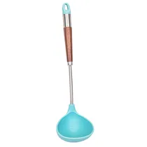 Concha de Sopa Silicone Cabo Torcido - Turquesa