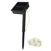 Mini Painel Solar com Luzes LED Tipo Cordão Decorativo para Exterior