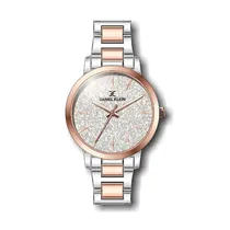 Relógio Analógico Feminino Daniel Klein Premium DK.1.12288-4 - Prata e Rosa Ouro