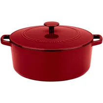 Caçarola Cuisinart CI670-30CR Ferro Fundido Esmaltado 6.62L – Cardinal Vermelha