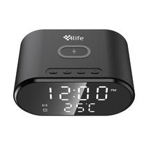 Carregador Wireless 4LIFE Clock FLWXC91 / Relogio Alarme com Carga Magnetica - Preto