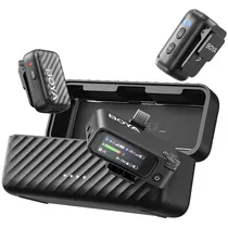 Kit Microfone Boya Boyamic 2 (2TX+1RX) Sem Fio - Preto