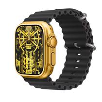 Relogio Smartwatch T900 Ultra 2 Max Suit / com Bluetooth / 7 Pulseiras - Dourado