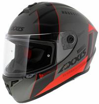 Capacete para Moto Axxis Draken MP4 C5 - Tamanho M (57-58) - Cinza/Vermelho