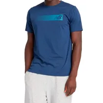 Camiseta New Balance Masculino Sport Essentials Heathertech G 2XL Azul – MT43073NNY