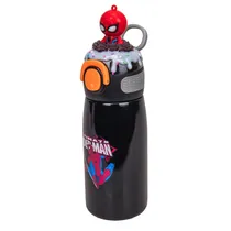 Garrafa Térmica com Bico e Design Spider-Man 350ML - Preto