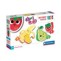 Kit de Rompecabezas Clementoni 20815 Super Color MY First Puzzles Fruits 4 Unidades