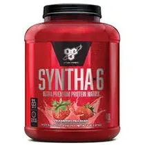 BSN Whey SYNTHA-6 Strawberry Milk Shake Plastico 5 LBS/2.27 KG/48 Serv s/C