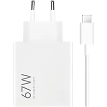 Carregador de Parede Xiaomi MDY-12-Eh USB-A 67 W - Branco + Cabo USB-C