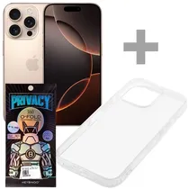 Apple iPhone 16 Pro A3083 Esim 128GB/8GB Ram de 6.3" - Desert Titanium + Capinha + Película