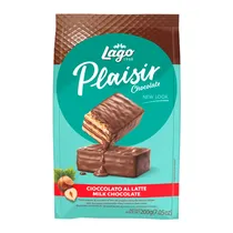 Wafer Lago Plaisir Choco Milk Pacote 200G