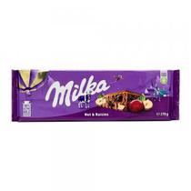 Barra Chocolate Milka Ao Leite, Passas e Avelas 270G (Europa)