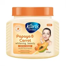 Esfoliante Facial e Corporal Karis Naturals Papaya Carrot Brightening Clarifying 600G