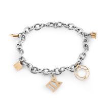 Pulseira Feminina Freelook FRJ.3.3012-2 de Aco Inoxidavel - Prata e Dourado