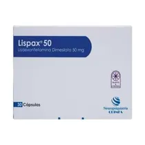 Venvance Lispax Lisdexanfetamina Dimesilato 50MG 30 Comprimidos Quimfa