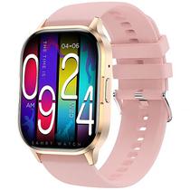 Smartwatch G-Tide S3 Pro com Bluetooth - Dourado/Rosa + Pulseira