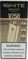 Vape Descartavel Ignite V250 Green Apple 25000 Puffs Gold