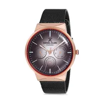 Relógio Analógico Masculino Daniel Klein Exclusive DK12132-2 - Preto e Dourado