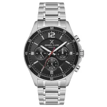 Relogio Analógico Masculino Daniel Klein DK.1.13972-2 Exclusive Gent / Pulseira de Aço Inoxidável - Prata/Preto