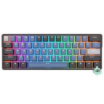 Teclado Gamer Mecanico Royal Kludge Mini RK61PLUS Wireless / RGB / SKY Cyan / Ingles - Indigo