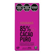 Barra Chocolate Havanna 85% Cacau 80G