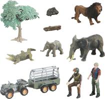 Toys Set de Animais Selvagens Zhong Jieming Q9899-ZJ116-B (11 Pecas)