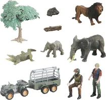 Toys Set de Animais Selvagens Zhong Jieming Q9899-ZJ116-B (11 Peças)
