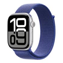 Apple Watch Serie 10 46MM MWWN3LW/A c/D GPS - Caixa de Aluminio Silver/Blue Sport Loop