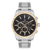 Relogio Analógico Masculino Daniel Klein DK.1.12718-6 Exclusive Gents / Pulseira de Aço Inoxidável - Prata/Dourado