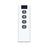 Controle Remoto RF433 com 4 Botoes Sem Antena (A-D) Sem Fio RF 433MHZ de Longo Alcance - Branco