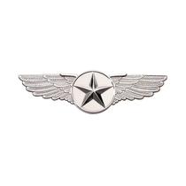 Wings Pin Large Silver Star Emblem (6.4CM)