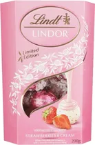 Chocolate Branco Lindt Lindor Strawberries & Cream Limited Edition - 200G