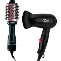 Kit Quanta Escova Secadora QTES6000N + Secador Krab KBSC12 - 2 Peças