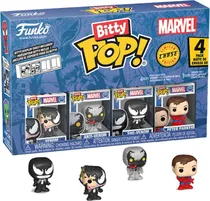 Bonecos Venom/ Anti-Venom/ She-Venom/ Peter Parker - Marvel Funko Bitty Pop! 4 Pack