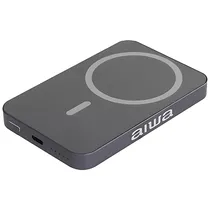 Carregador Portátil Wireless Aiwa AWPBF5W 5.000 Mah para Smartphones - Cinza