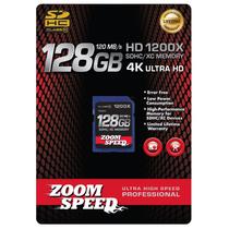 Cartão de Memória Zoomspeed SD 128GB Ultra 4K 120MB/s