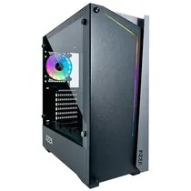 Gabinete Gamer Azza Apollo 430 Vidro Preto CSAZ-430B-DF2 - 1 Cooler RGB - ATX Mid Tower