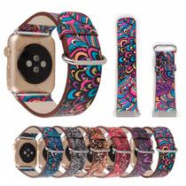 Pulseira Apple Watch 40 MM Couro Estampado (Cores Variados)