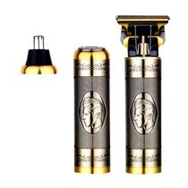 Maquina de Cortar Cabelo Daling DL-1620 Kit 3 Em 1 / 5V / USB Recarregavel - Dourado