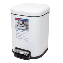 Lixeira de Aço Inoxidável 6L Branca