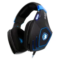 Headset Sades Spellond PC Only Blue SA-910 Pro Detalhes e CX Feia