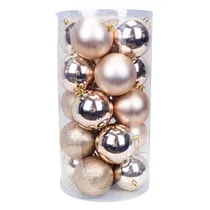 Bola Decorativa de Natal Champagne 10 CM com 20 PCS