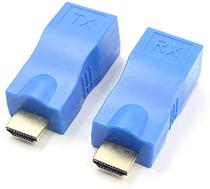 Adaptador HDMI p/ RJ45P X2 Extensor 30M MTS 1080P