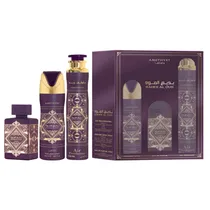 Kit Lattafa Amethyst Bade'e Al Oud - Eau de Parfum - Unissex - 3 Em 1 - 300ML + 200ML + 100ML