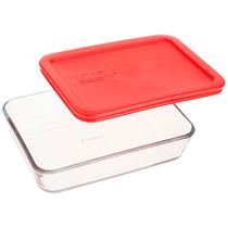 Pyrex ST Plus 11-Cup Rect c/Tapa Rojo