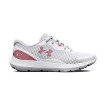 Tenis Under Armour Surge 3 Feminino Branco/Rosa 3024894-107