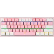 Teclado Gamer Redragon K617-R Fizz Rainbow 60% Switch Blue USB - Rosa/Branco